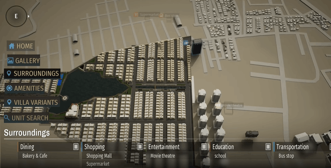 Bird's Eye View blueprint presentation graphic